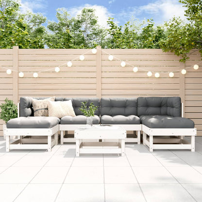 7-Tlg. Garten-Lounge-Set Massivholz Kiefer
