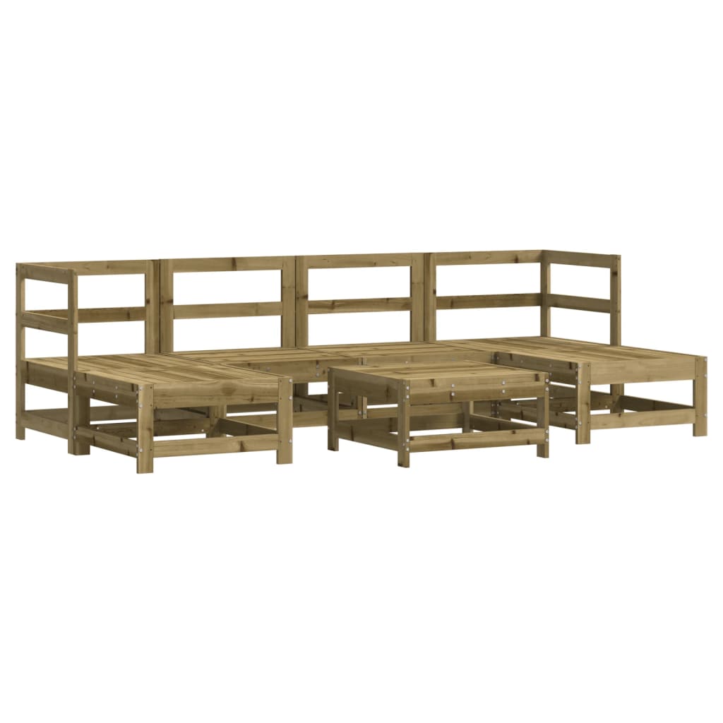 7-Tlg. Garten-Lounge-Set Kiefernholz Imprägniert