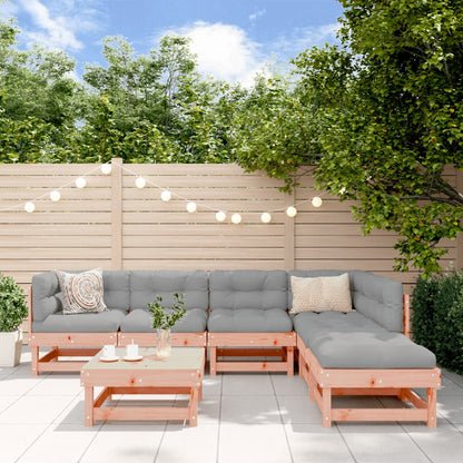 7-Tlg. Garten-Lounge-Set Massivholz Kiefer