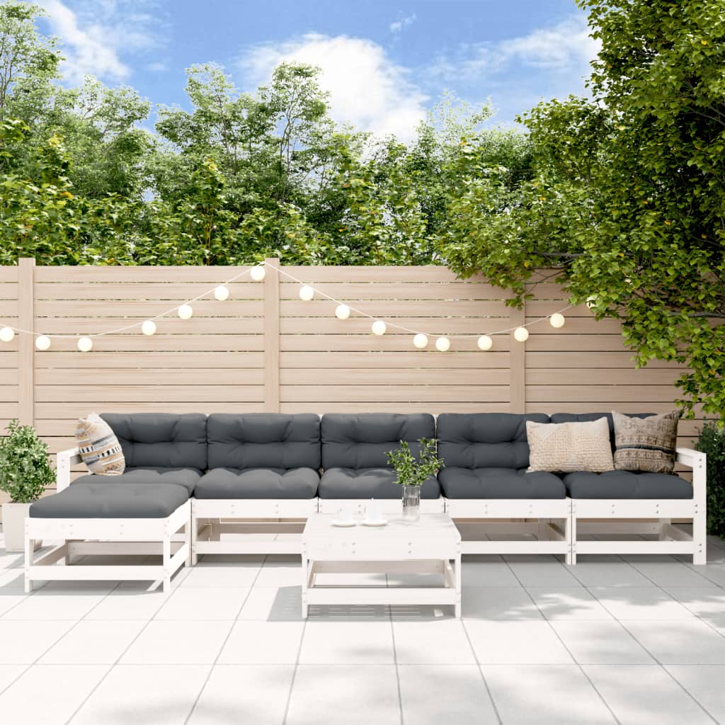 7-Tlg. Garten-Lounge-Set Kiefernholz Imprägniert
