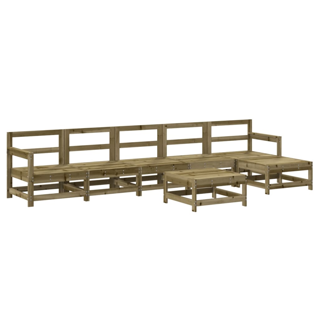 7-Tlg. Garten-Lounge-Set Kiefernholz Imprägniert