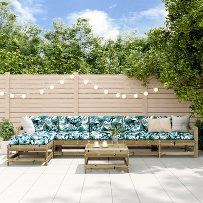 7-Tlg. Garten-Lounge-Set Kiefernholz Imprägniert