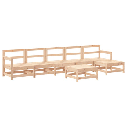 7-Tlg. Garten-Lounge-Set Massivholz Kiefer
