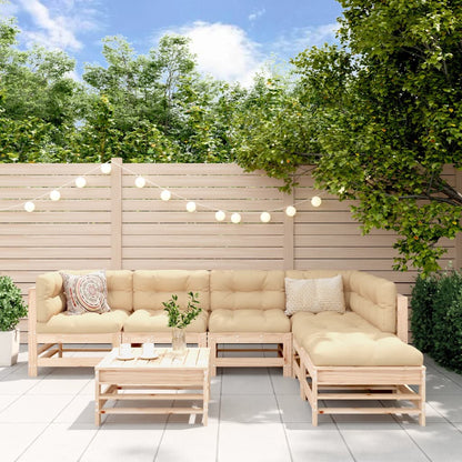 7-Tlg. Garten-Lounge-Set Massivholz Douglasie