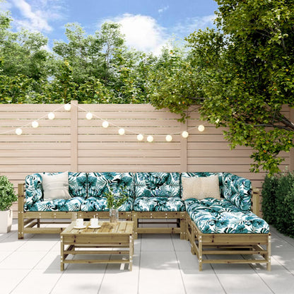 7-Tlg. Garten-Lounge-Set Massivholz Douglasie