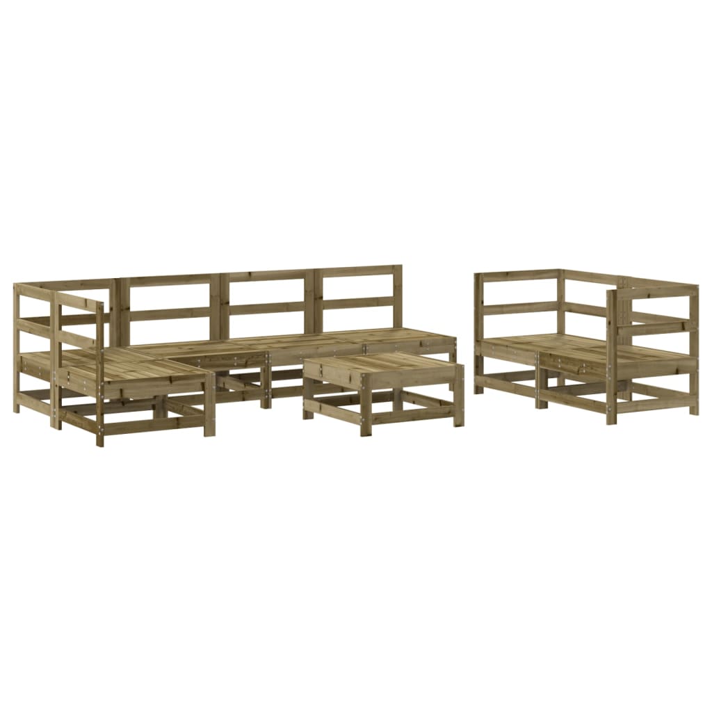 8-Tlg. Garten-Lounge-Set Kiefernholz Imprägniert