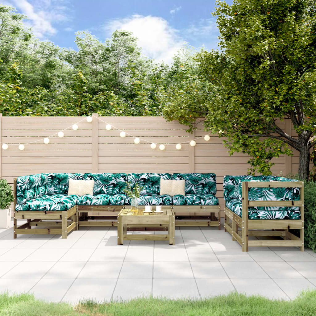 8-Tlg. Garten-Lounge-Set Kiefernholz Imprägniert