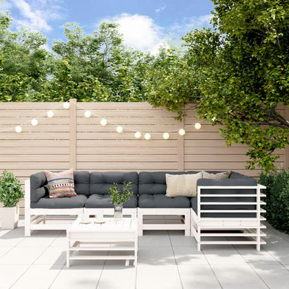 6-Tlg. Garten-Lounge-Set Massivholz Douglasie