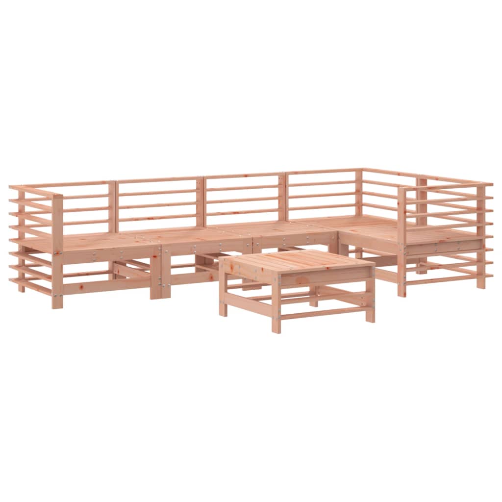 6-Tlg. Garten-Lounge-Set Massivholz Douglasie