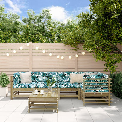 6-Tlg. Garten-Lounge-Set Massivholz Douglasie
