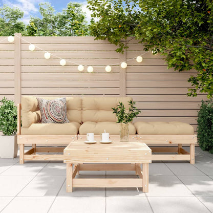 4-Tlg. Garten-Lounge-Set Massivholz Kiefer