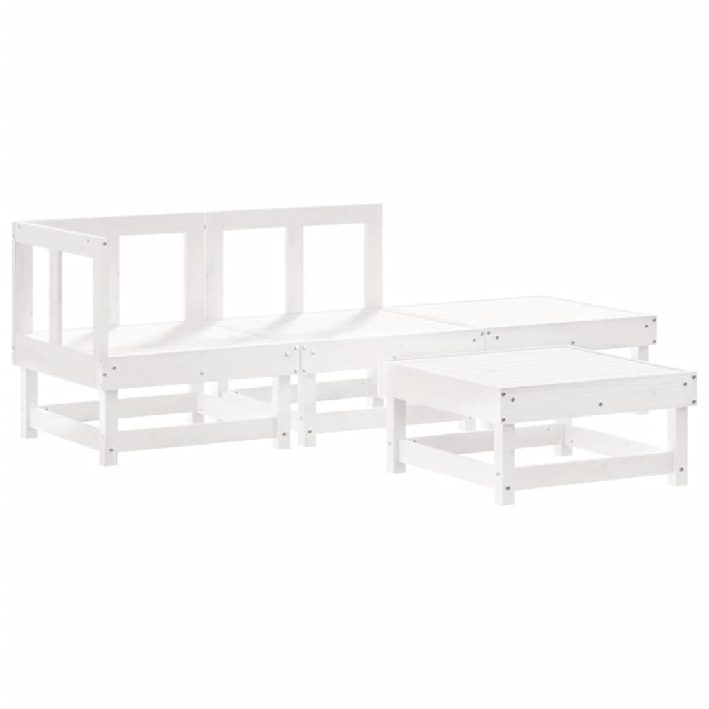 4-Tlg. Garten-Lounge-Set Massivholz Kiefer
