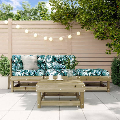 4-Tlg. Garten-Lounge-Set Massivholz Kiefer
