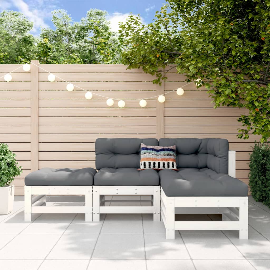 4-Tlg. Garten-Lounge-Set Massivholz Douglasie