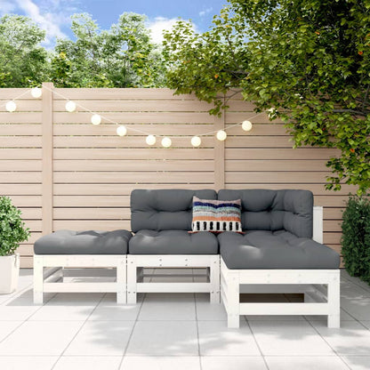 4-Tlg. Garten-Lounge-Set Massivholz Douglasie