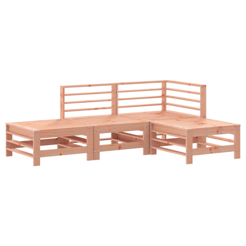 4-Tlg. Garten-Lounge-Set Massivholz Douglasie