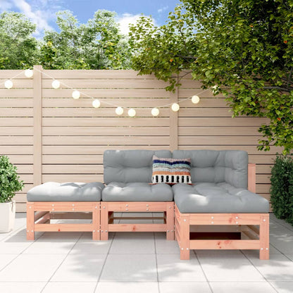 4-Tlg. Garten-Lounge-Set Massivholz Douglasie