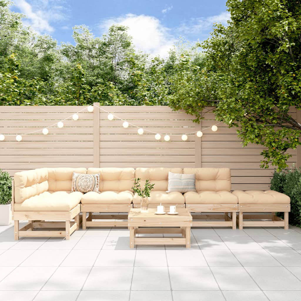 7-Tlg. Garten-Lounge-Set Kiefernholz Imprägniert