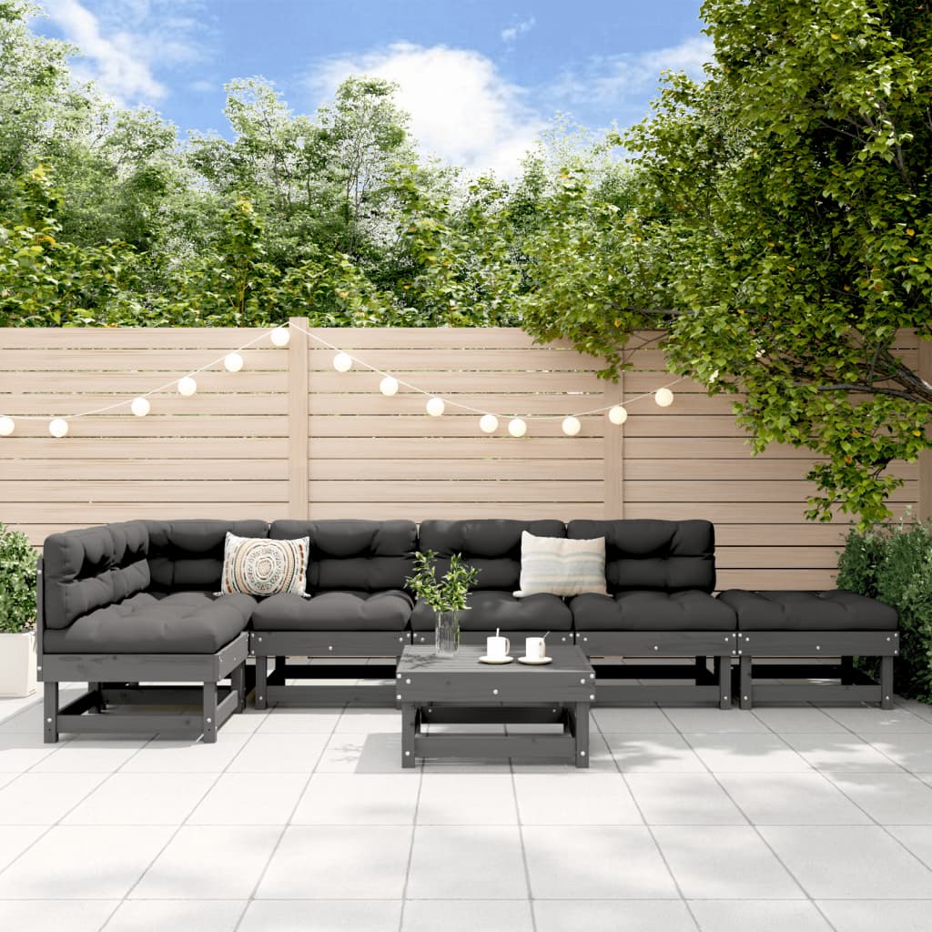 7-Tlg. Garten-Lounge-Set Kiefernholz Imprägniert