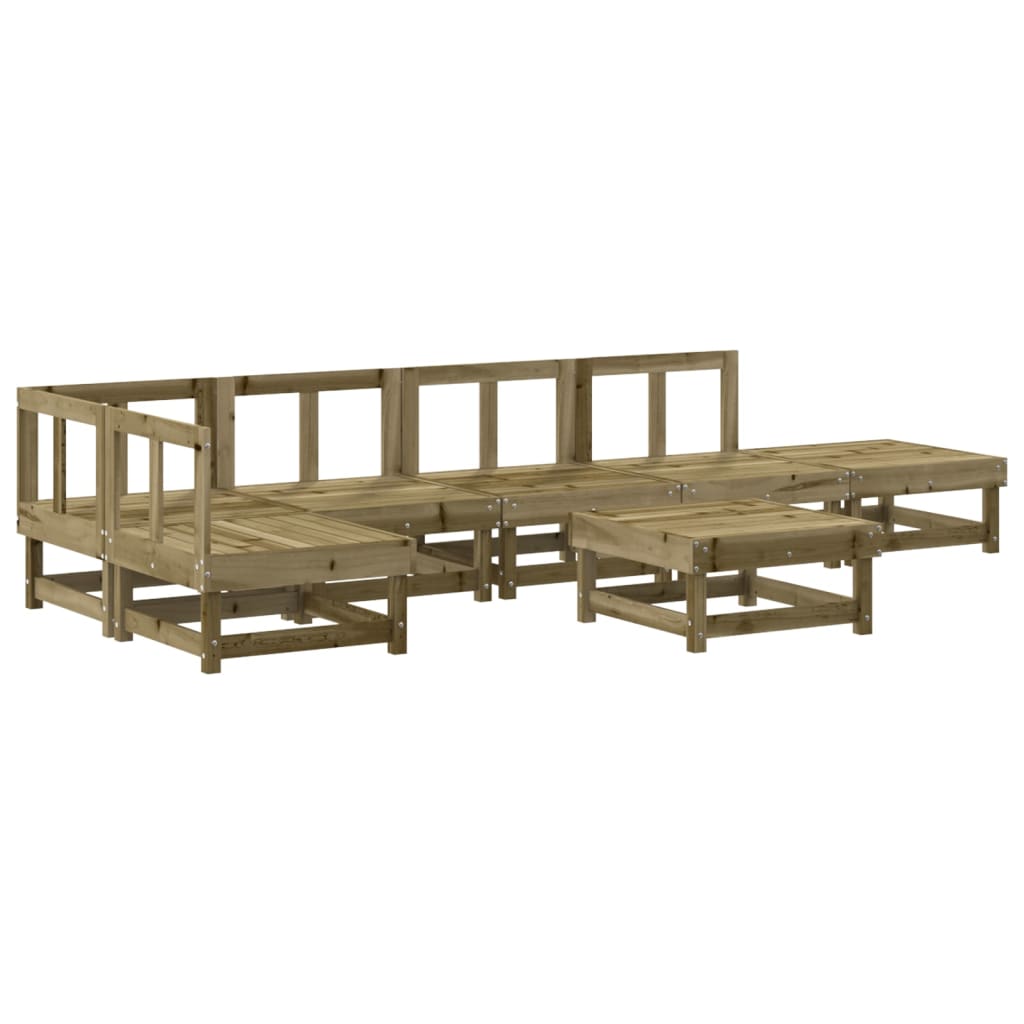 7-Tlg. Garten-Lounge-Set Kiefernholz Imprägniert