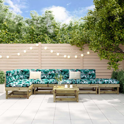7-Tlg. Garten-Lounge-Set Kiefernholz Imprägniert
