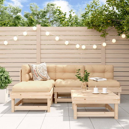 5-Tlg. Garten-Lounge-Set Massivholz Kiefer