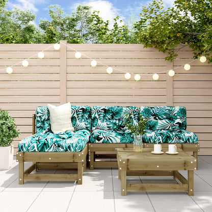 5-Tlg. Garten-Lounge-Set Massivholz Kiefer