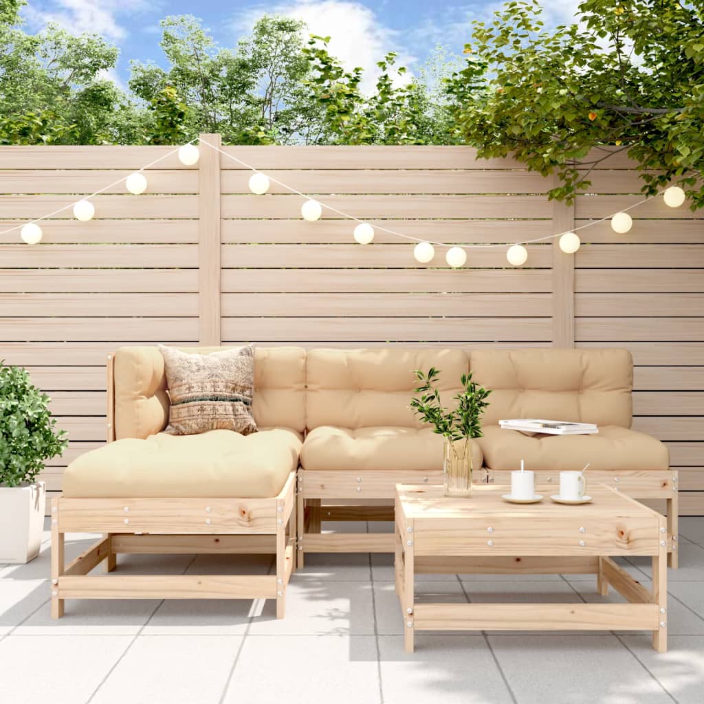 5-Tlg. Garten-Lounge-Set Kiefernholz Imprägniert