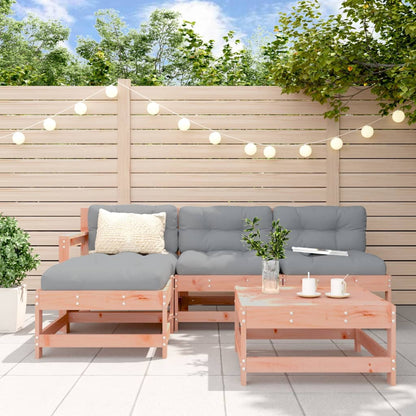 5-Tlg. Garten-Lounge-Set Massivholz Douglasie