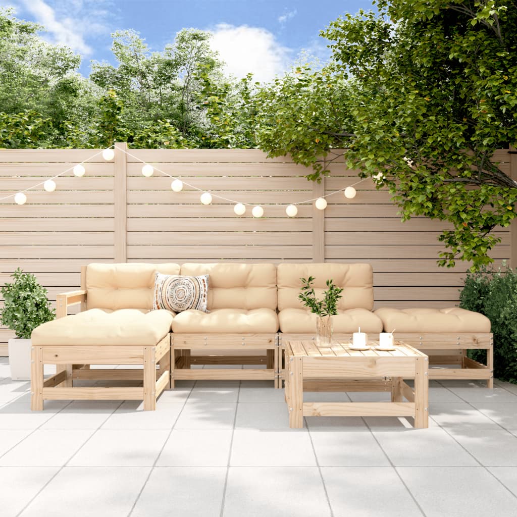 6-Tlg. Garten-Lounge-Set Imprägniertes Kiefernholz