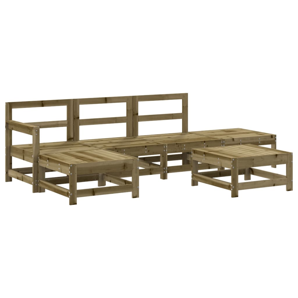 6-Tlg. Garten-Lounge-Set Imprägniertes Kiefernholz