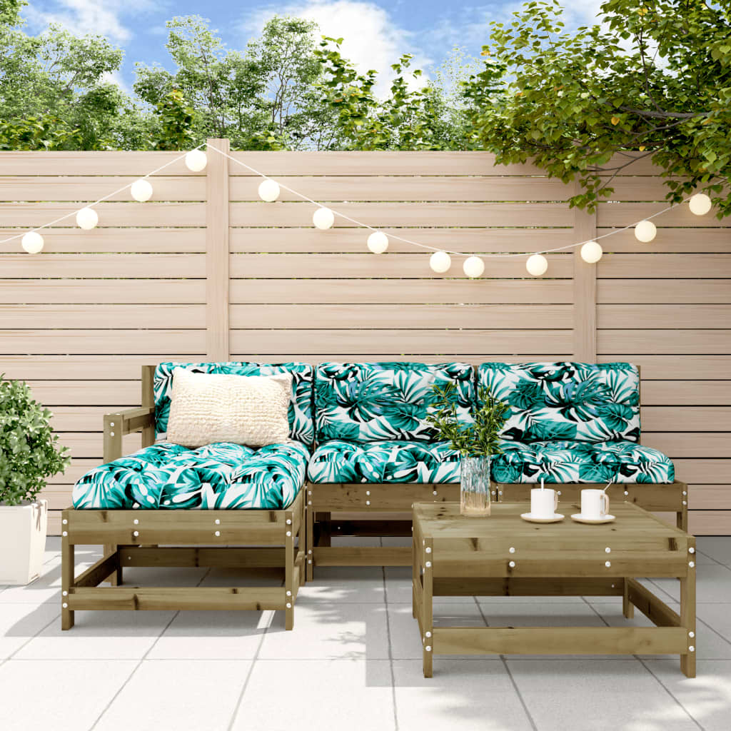 5-Tlg. Garten-Lounge-Set Kiefernholz Imprägniert