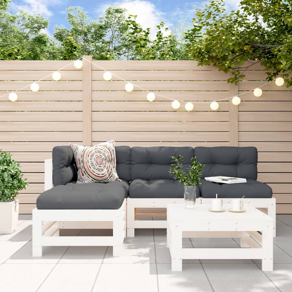 5-Tlg. Garten-Lounge-Set Massivholz Douglasie