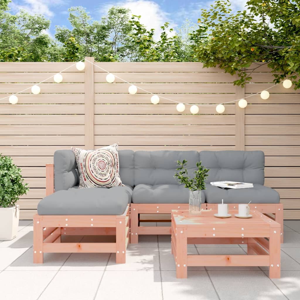 5-Tlg. Garten-Lounge-Set Massivholz Douglasie