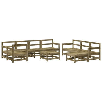 10-Tlg. Garten-Lounge-Set Kiefernholz Imprägniert