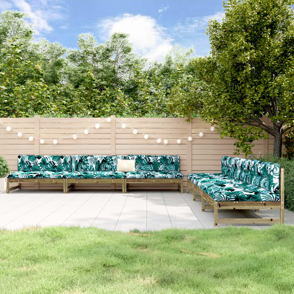6-Tlg. Garten-Lounge-Set Massivholz Douglasie