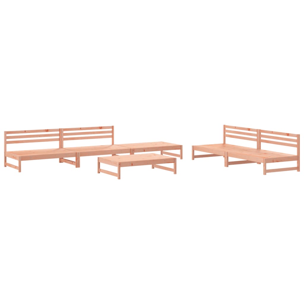 6-Tlg. Garten-Lounge-Set Massivholz Douglasie