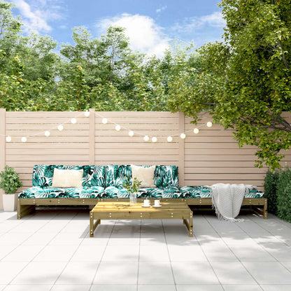 4-Tlg. Garten-Lounge-Set Massivholz Kiefer