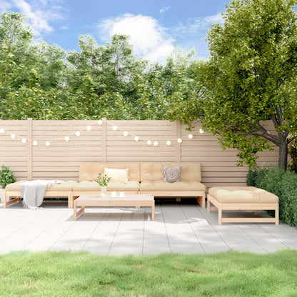 5-Tlg. Garten-Lounge-Set Massivholz Kiefer