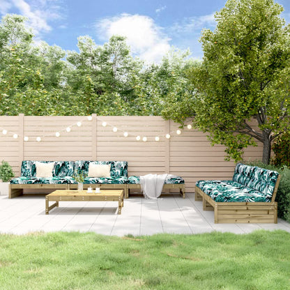6-Tlg. Garten-Lounge-Set Massivholz Douglasie