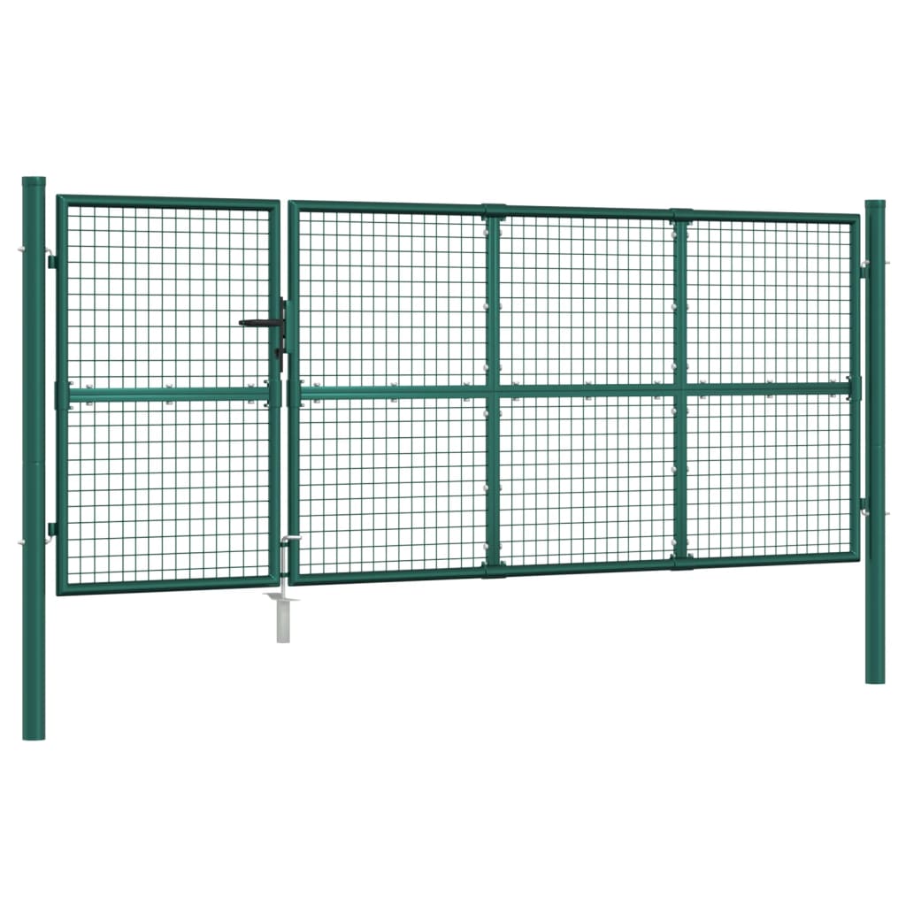 Maschen-Gartentor 350X125 Cm Verzinkter Stahl