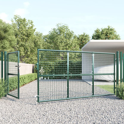 Maschen-Gartentor 350X125 Cm Verzinkter Stahl
