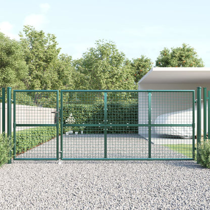 Maschen-Gartentor 350X125 Cm Verzinkter Stahl