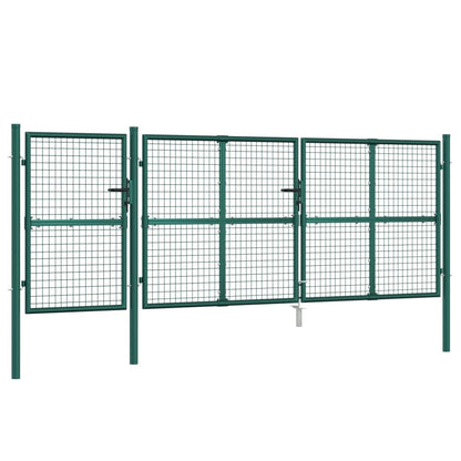 Maschen-Gartentor 400X125 Cm Verzinkter Stahl