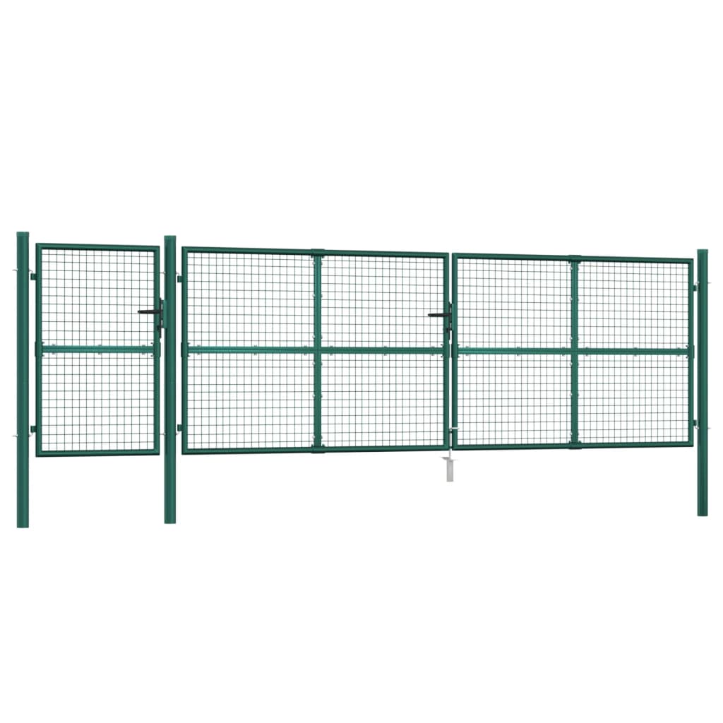 Maschen-Gartentor 500X125 Cm Verzinkter Stahl