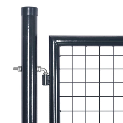 Maschen-Gartentor 350X125 Cm Verzinkter Stahl