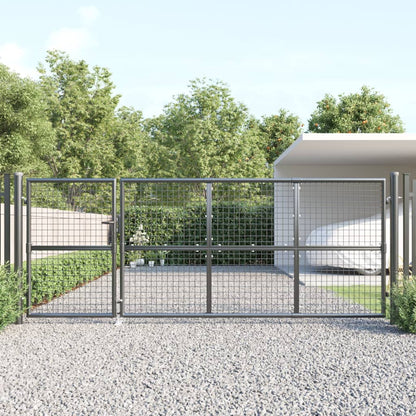 Maschen-Gartentor 350X125 Cm Verzinkter Stahl