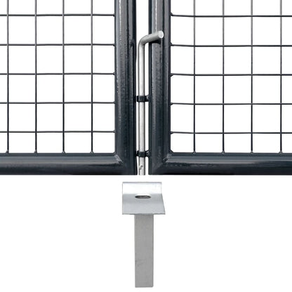 Maschen-Gartentor 400X125 Cm Verzinkter Stahl