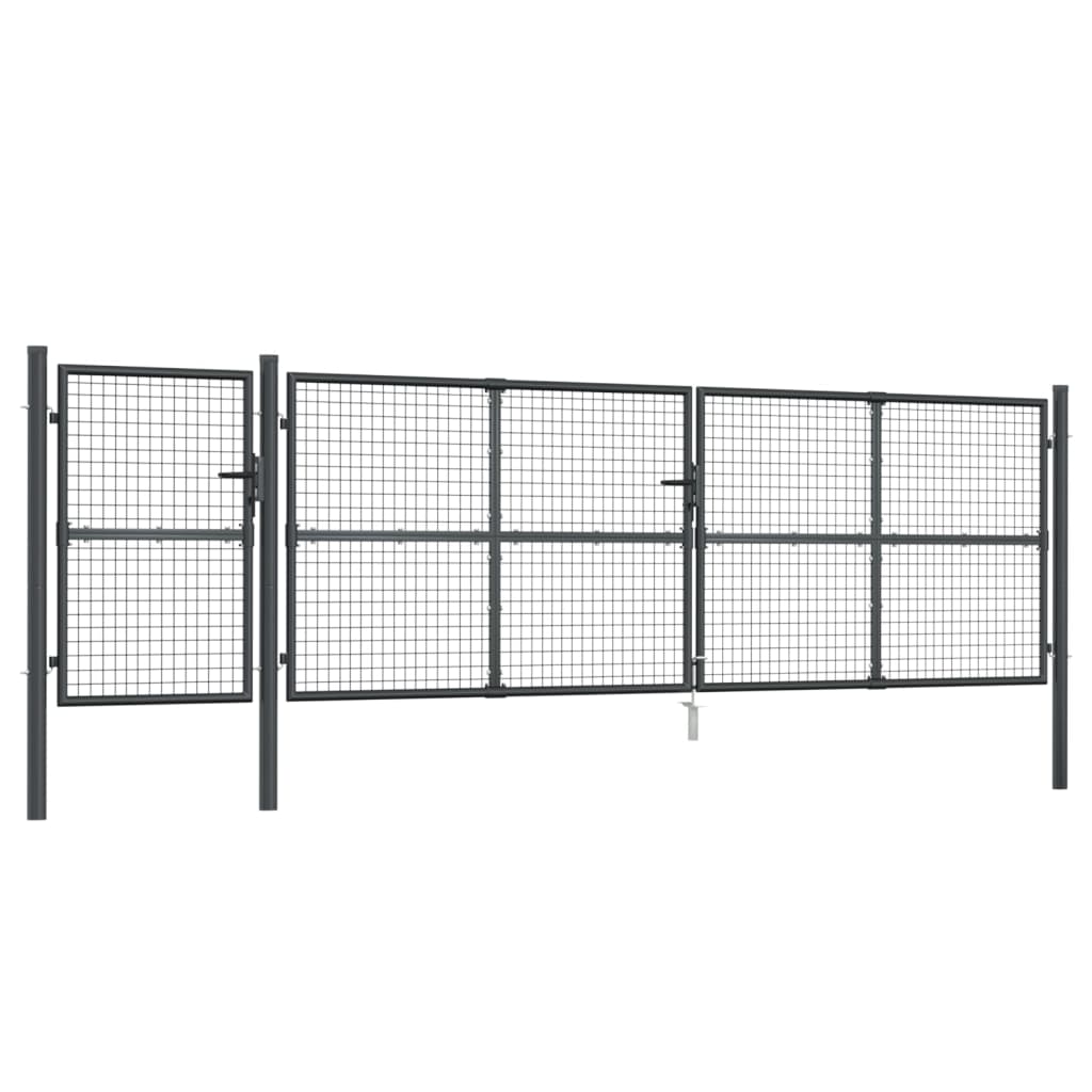 Maschen-Gartentor 500X125 Cm Verzinkter Stahl