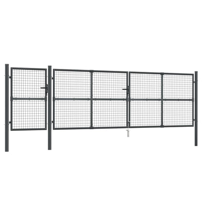 Maschen-Gartentor 500X125 Cm Verzinkter Stahl